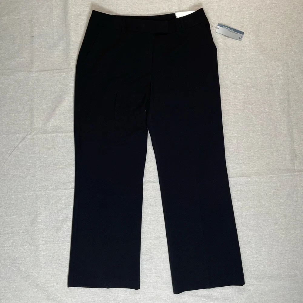 Worthington | NWT Petite Black Modern Fit Trouser Leg Dress Pants | 10P